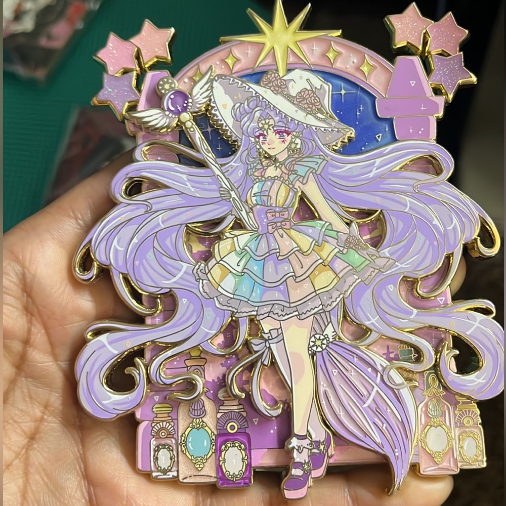 Moon Magic Cosmos Halloween Potion Witch enamel pin